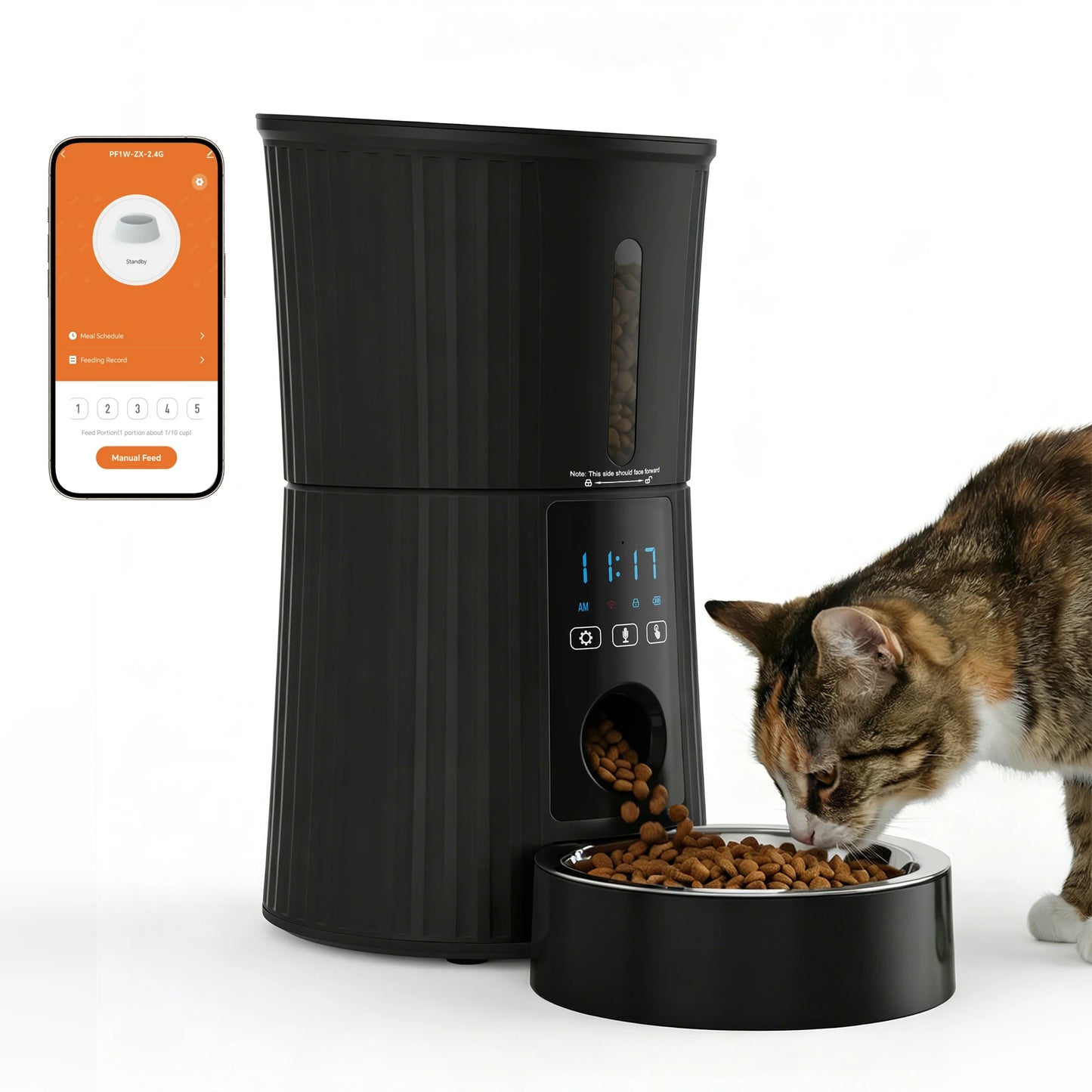 Automatic Cat Feeder With WiFi Timed App Control Dual Power