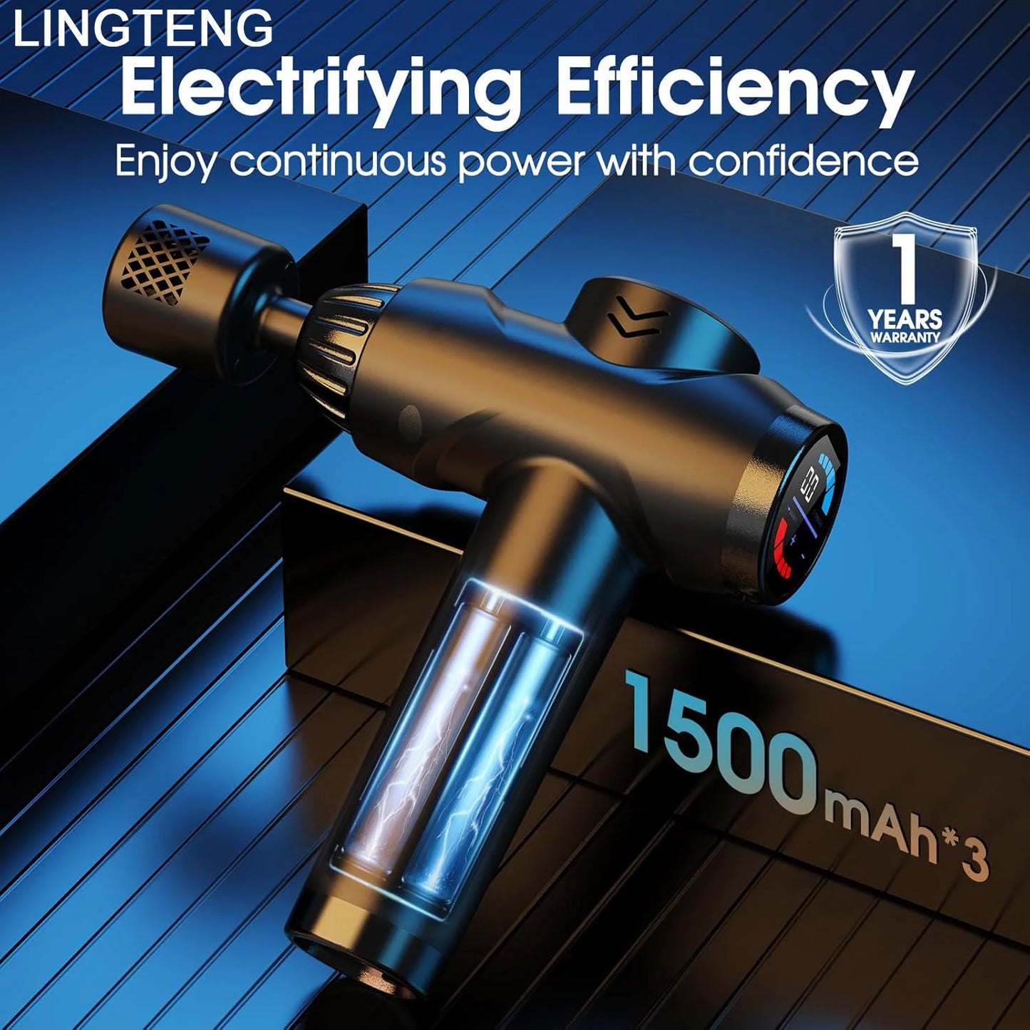 LINGTENG Smart Electric Fascia Gun Massager For Fitness And Relaxation
