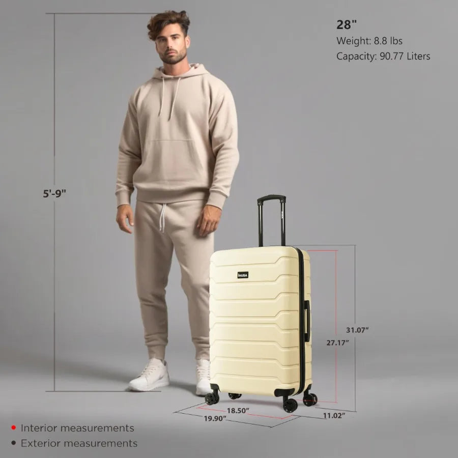 Hardside Luggage With Spinner Wheels And Trolley Handle