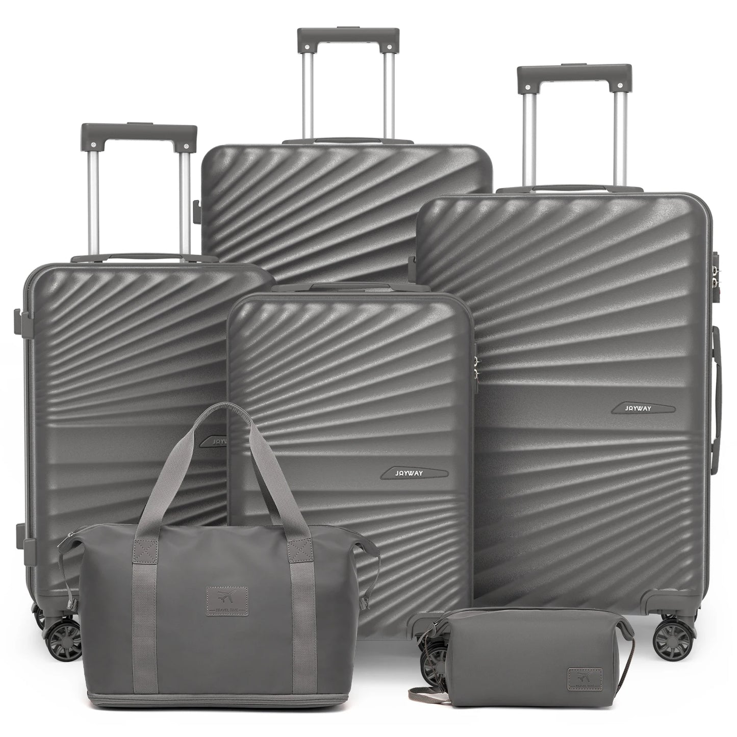Joyway 6 Piece Travel Luggage Set Lightweight Durable TSA Lock