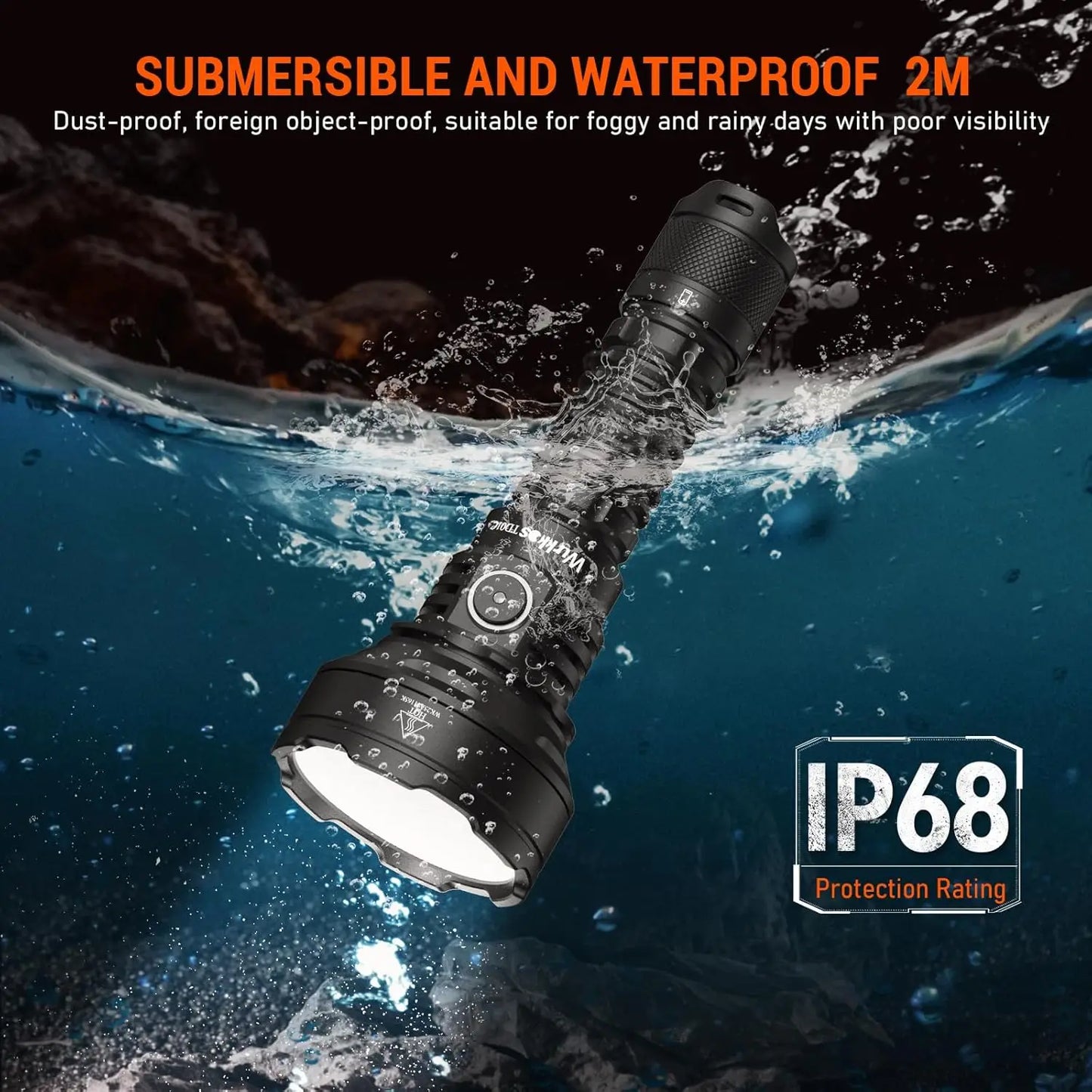 Wurkkos TD01C 21700 Rechargeable Tactical Flashlight 1800 Lm USB C