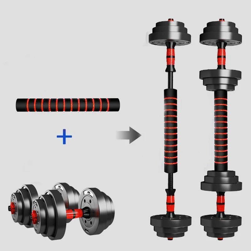 Adjustable Dumbbell to Barbell Set for Home Gym Strength Training