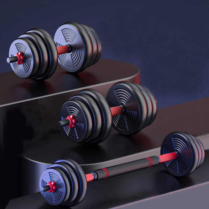 Adjustable Dumbbell to Barbell Set for Home Gym Strength Training