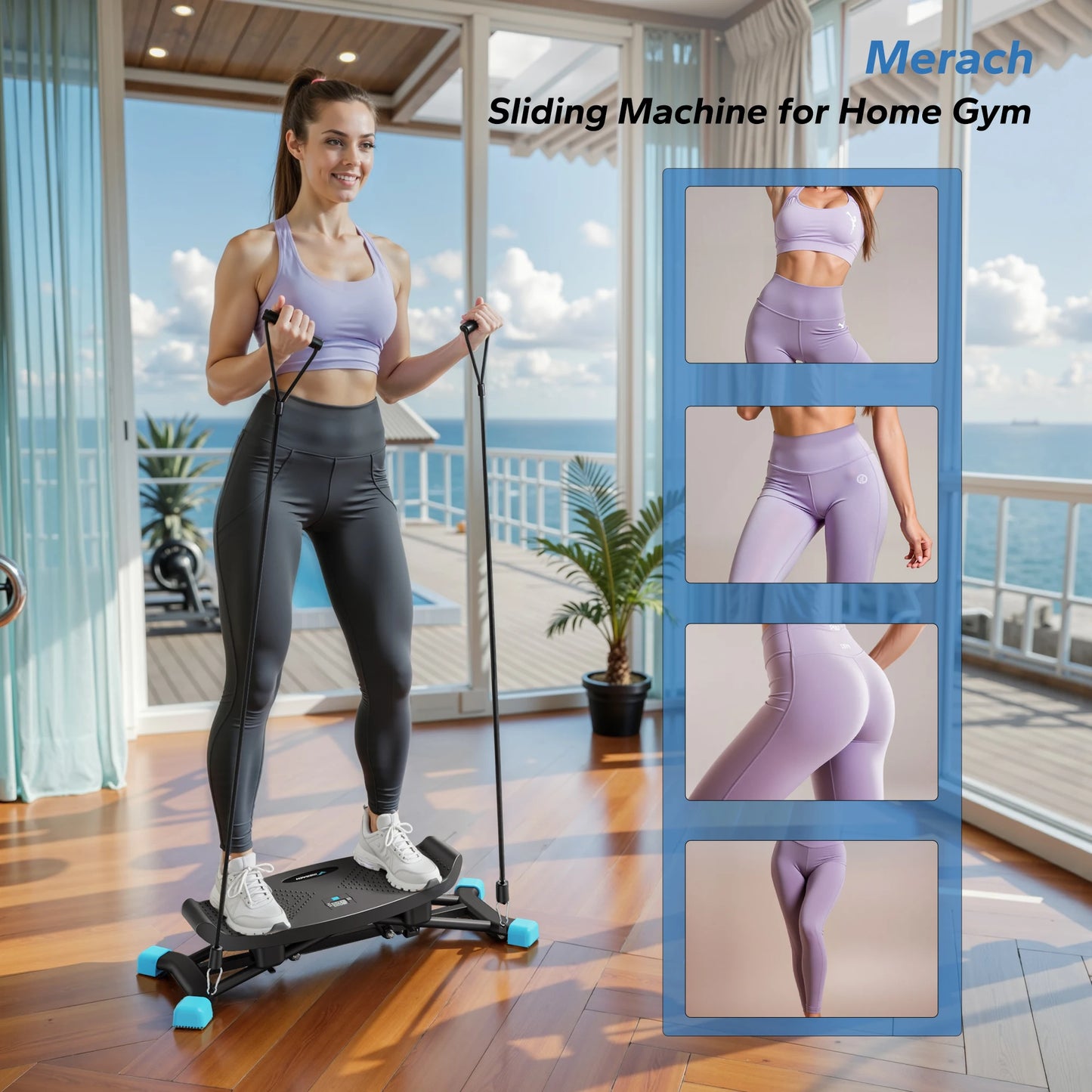 MERACH Ski Machine Simulated Ski Training And Full Body Cardio Fitness Equipment