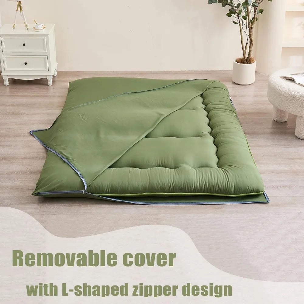 Japanese Floor Mattress With Washable Cover Tatami Mat For Camping
