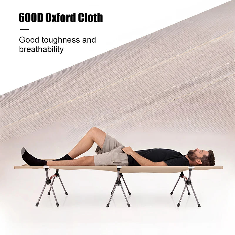 WESTTUNE Ultra Light Aluminum Folding Bed for Outdoor Camping