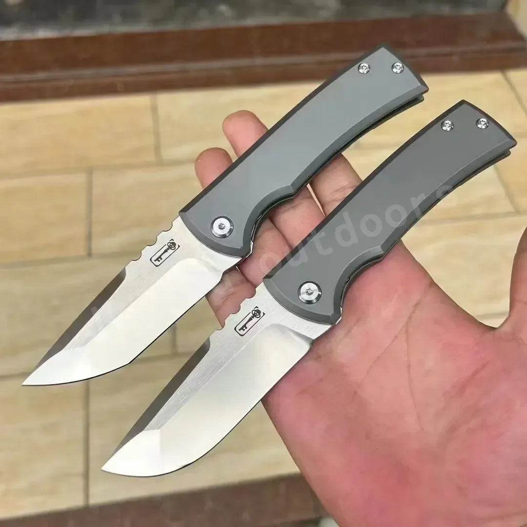 DIY Supplies Compact Folding Knife M390 Titanium Handle Ceramic Bearing