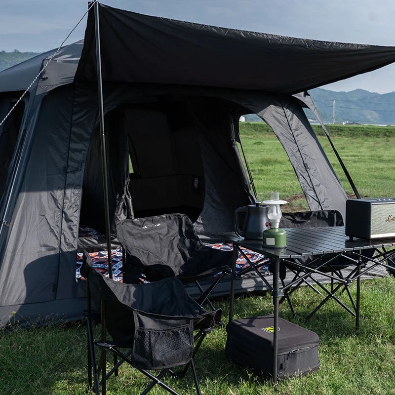 8 Person Family Camping Tent With Extendable Canopy Mosquito Proof