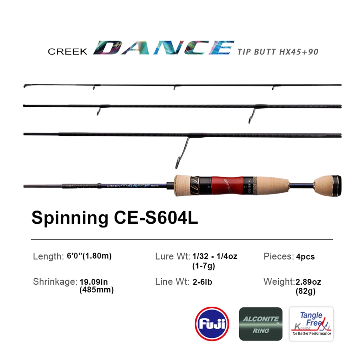 PureLure Creek Dance Trout Rod BFS Spinning Ultra Light