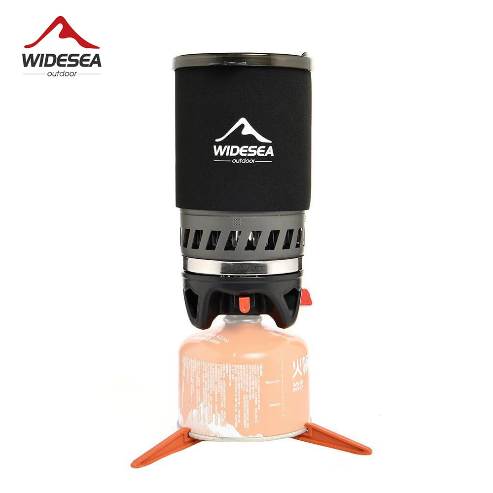 Widesea Camping Cooking System With Heat Exchanger Outdoor Gas Stove