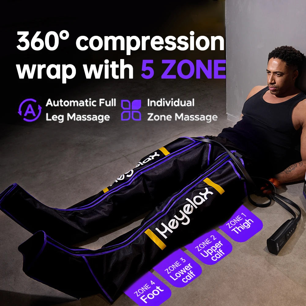 Heyelax Leg Compression Massager for Circulation and Pain Relief