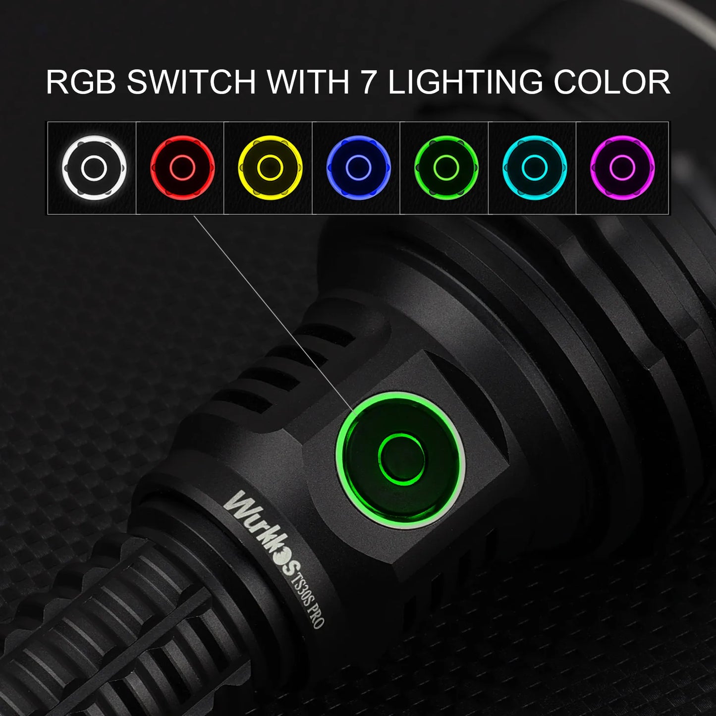 Wurkkos TS30S Pro 21700 Rechargeable Tactical Flashlight LED USB C
