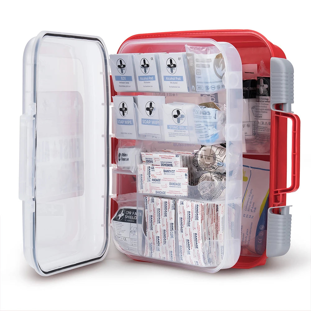 RHINO RESCUE 350 Pieces OSHA All Purpose First Aid Kit For Home