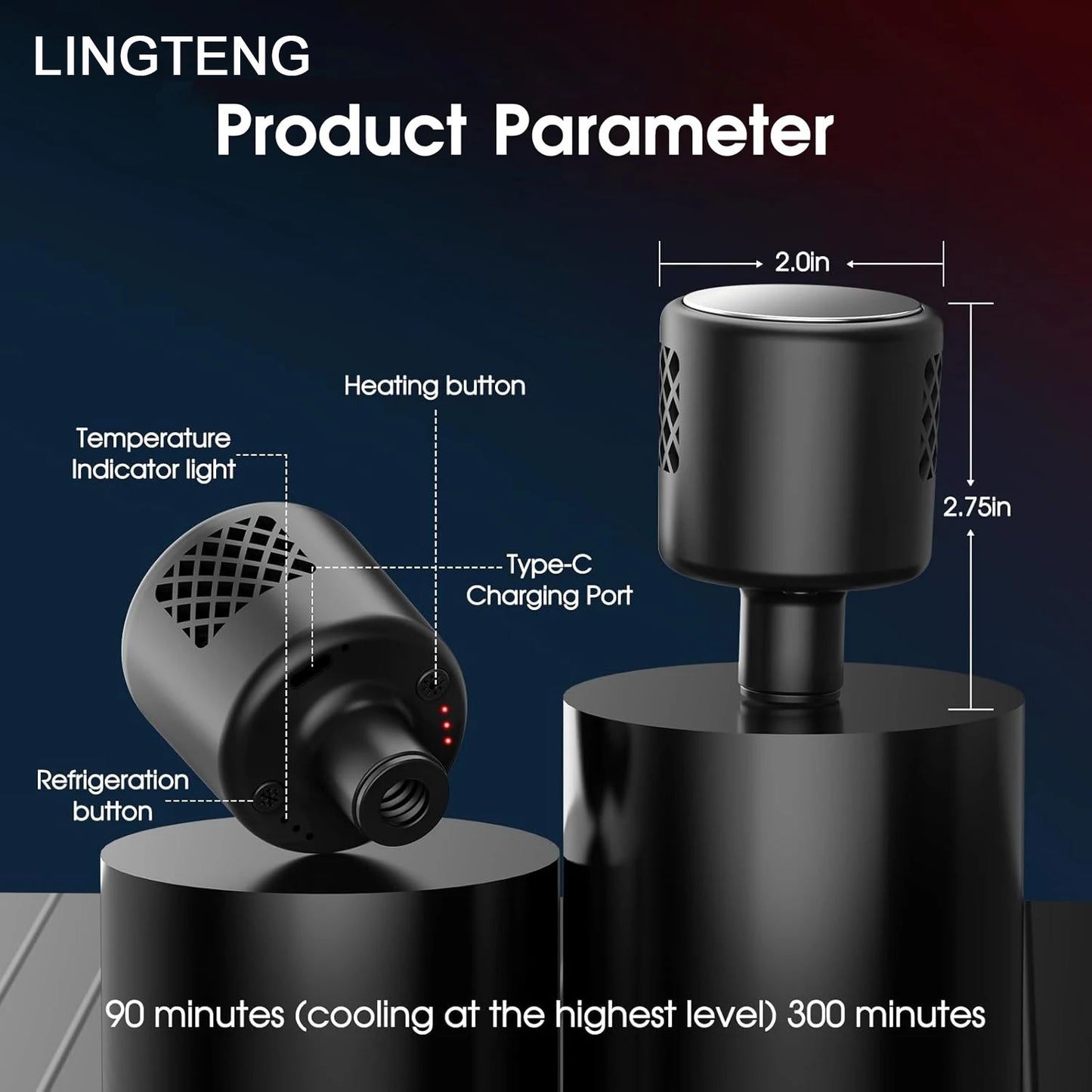 LINGTENG Smart Electric Fascia Gun Massager For Fitness And Relaxation