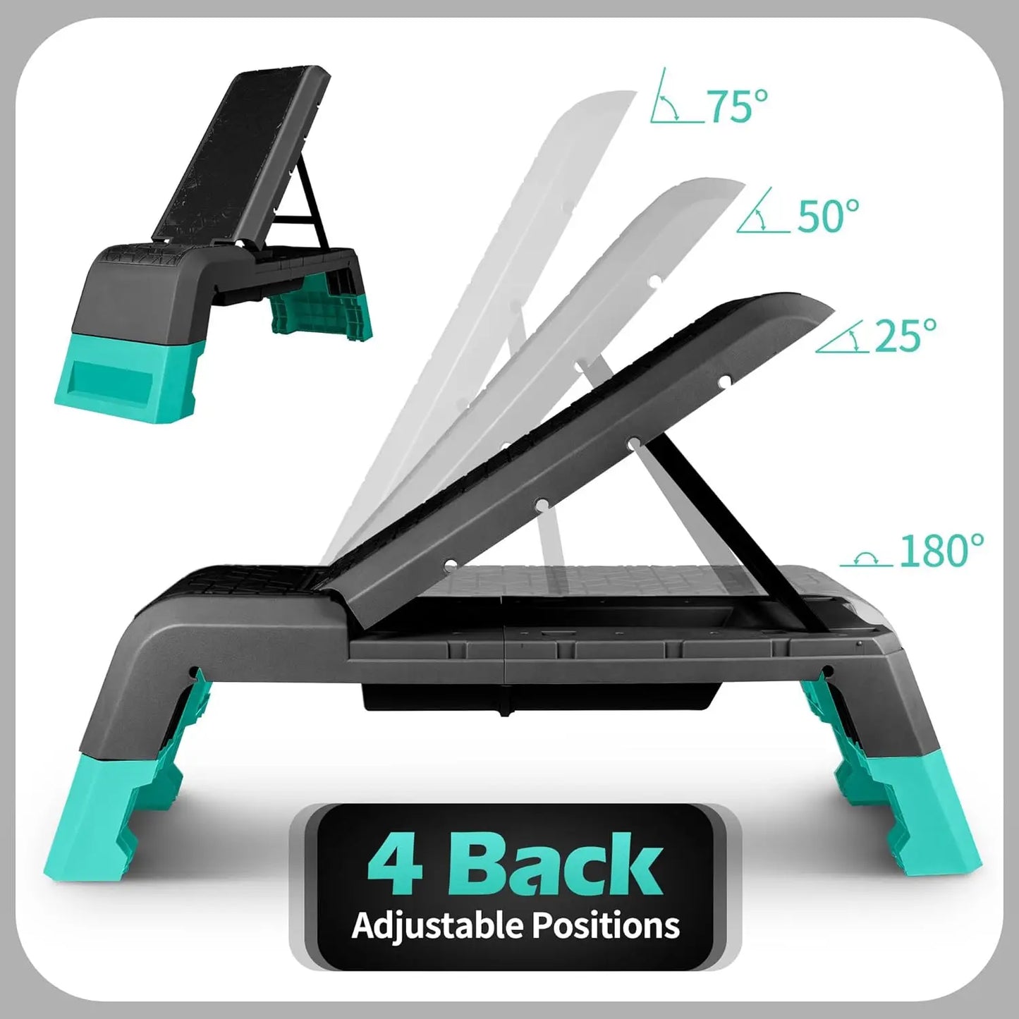 Multifunctional Aerobic Deck Cord Workout Platform Adjustable Dumbbell Bench