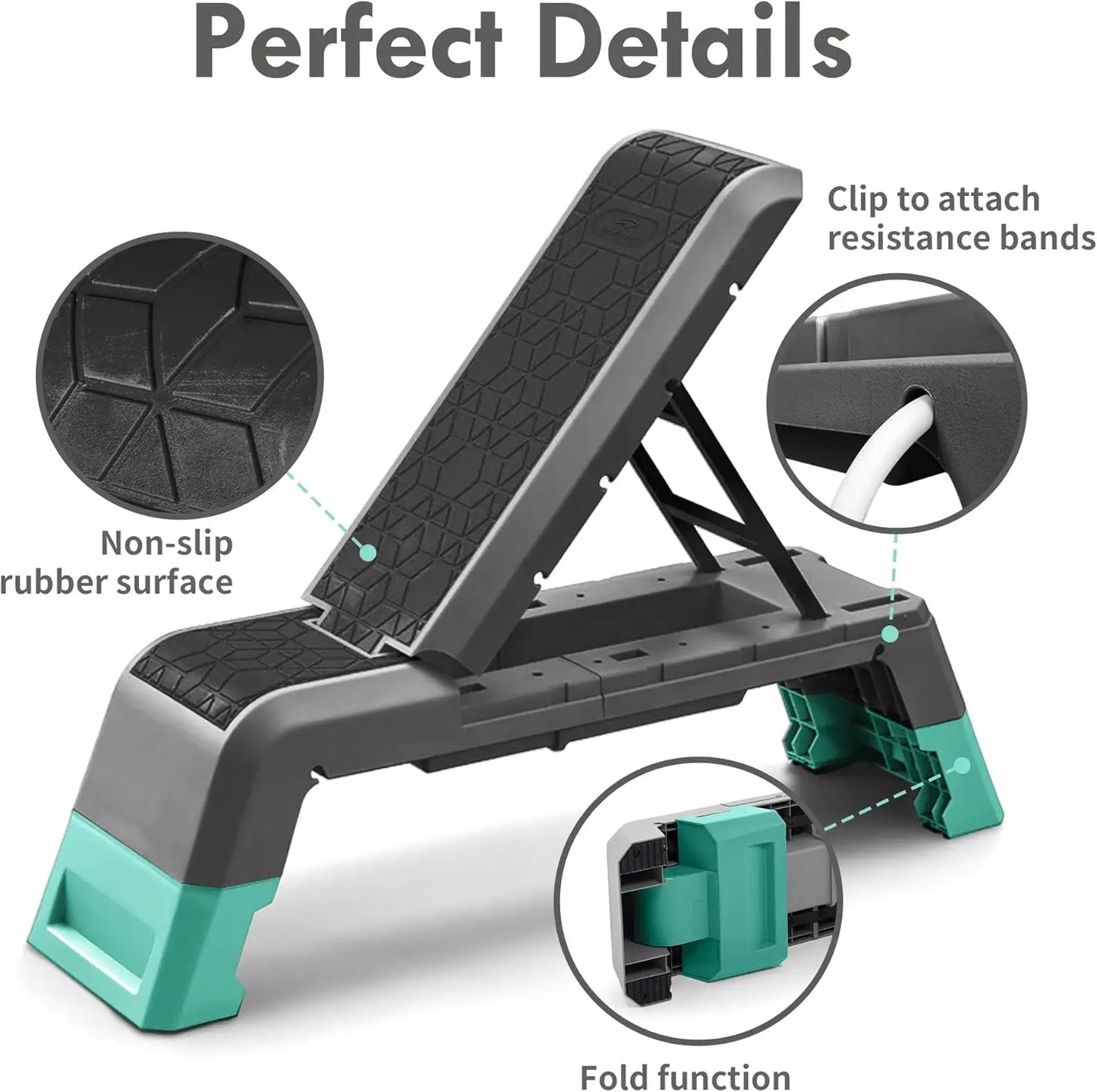 Multifunctional Aerobic Deck Cord Workout Platform Adjustable Dumbbell Bench