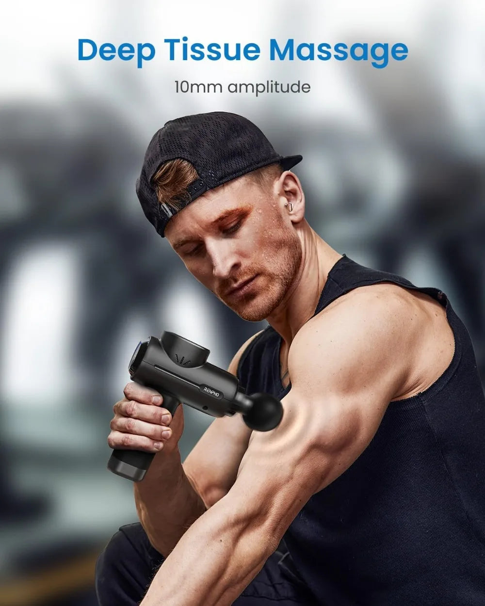 Percussion Massage Gun With 5 Speeds And App Control