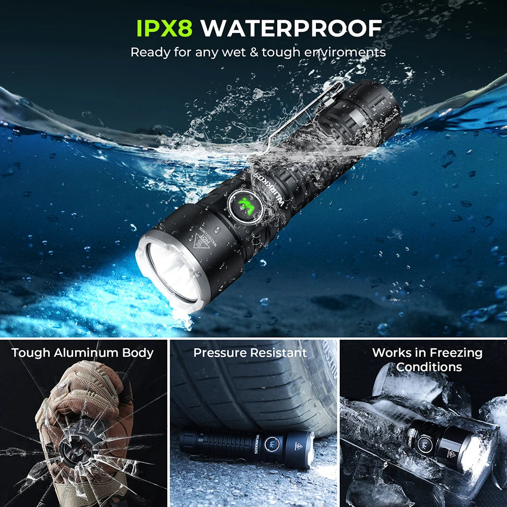 Wurkkos TS28 EDC Flashlight 3200 LM Rechargeable 21700 Battery
