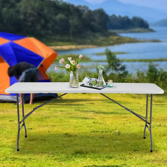 JHK Portable Folding Heavy Duty Camping Table With Carry Handle