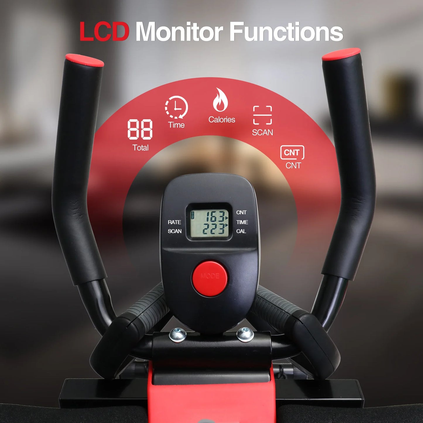 Abs Fitness Abdominal Trainer Foldable Core Workout Machine LCD Display
