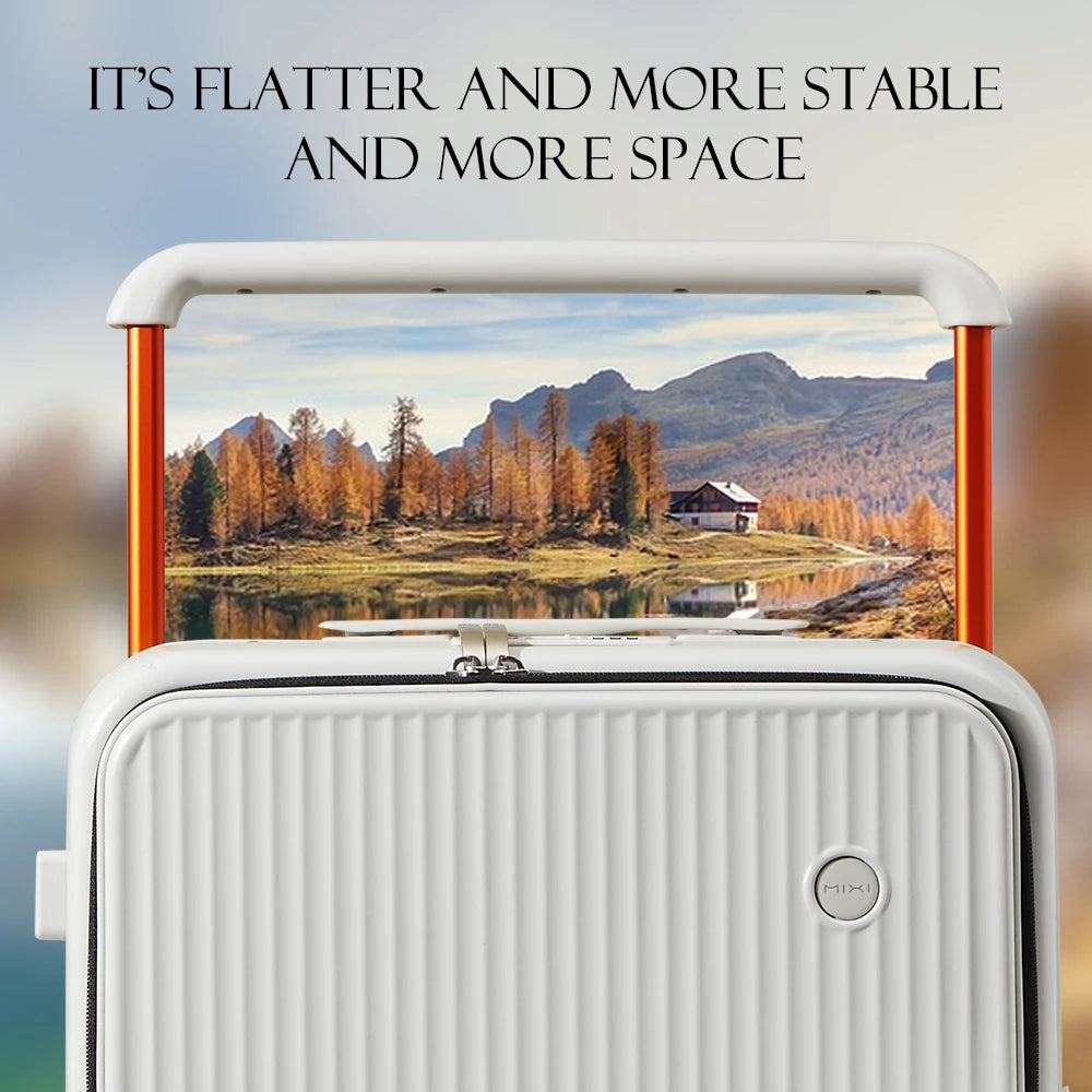Mixi Carry On Luggage With Laptop Pocket Aluminum Frame