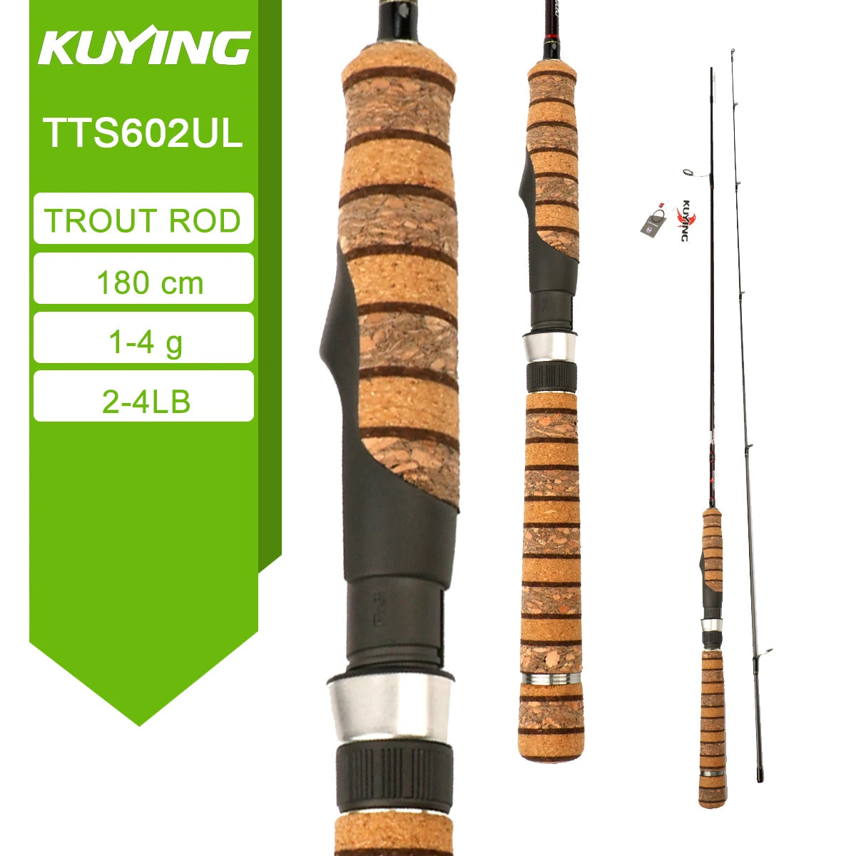 Kuying Teton Spinning Casting Rod BFS Carbon 0.8 to 8g