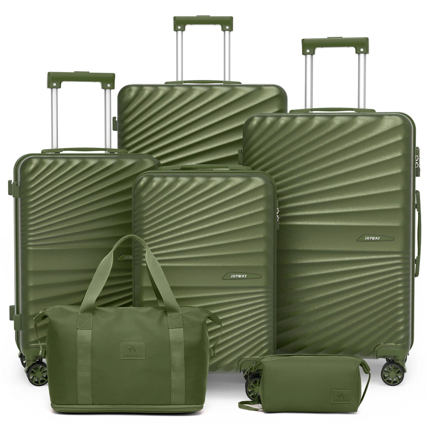 Joyway 6 Piece Travel Luggage Set Lightweight Durable TSA Lock