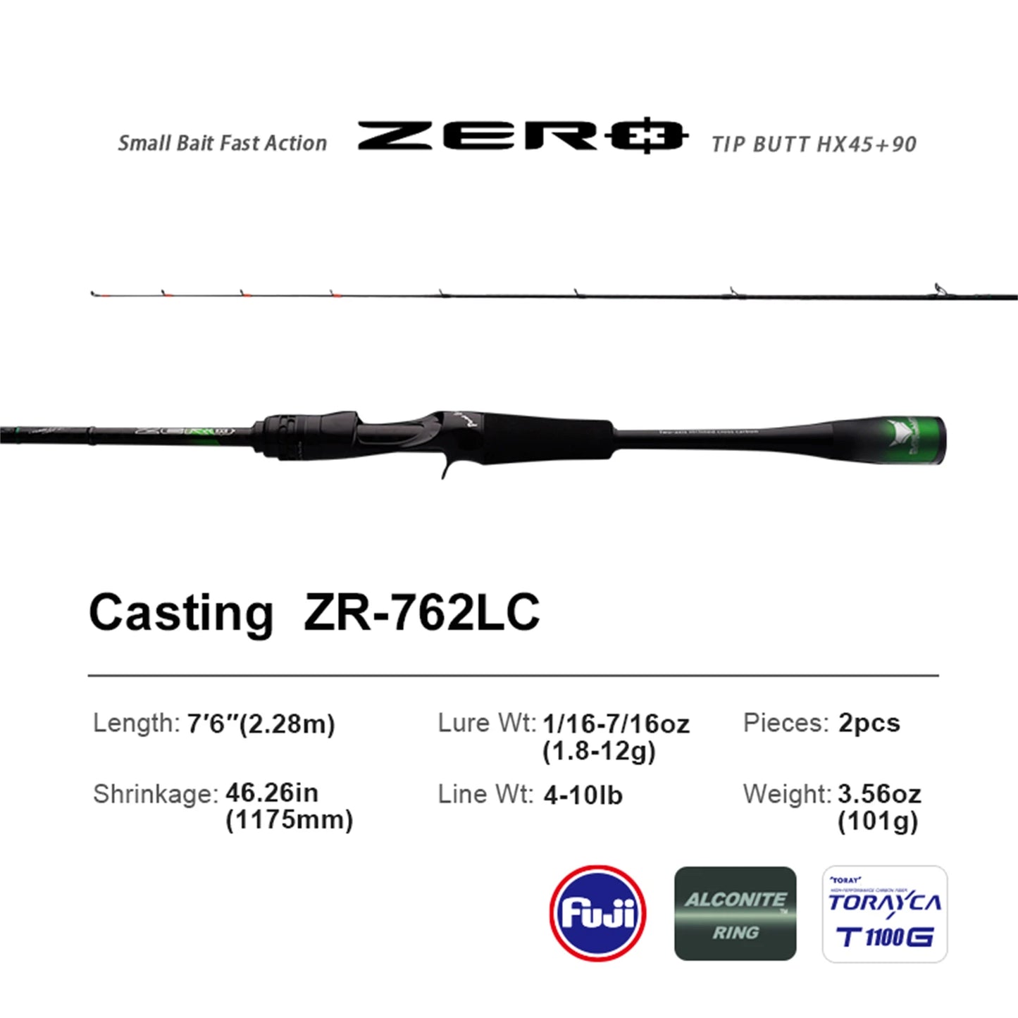 Pure-Lure Zero Small Bait Light High Carbon Long Casting Rod