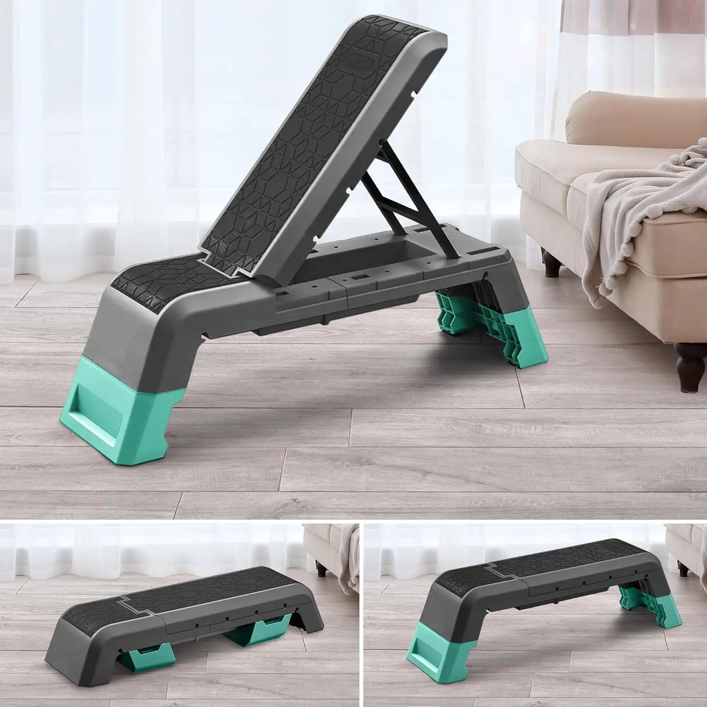 Multifunctional Aerobic Deck Cord Workout Platform Adjustable Dumbbell Bench
