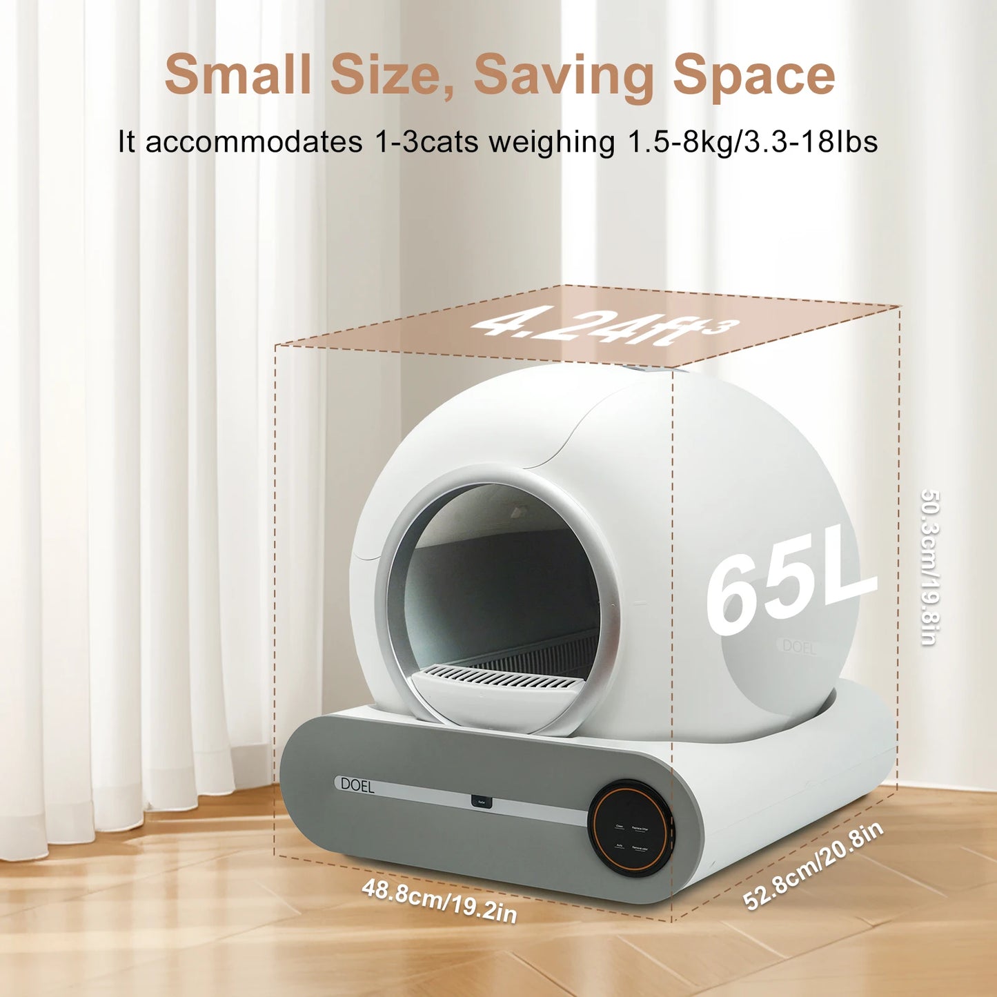 DOEL Self Cleaning Cat Litter Box Automatic With App Control