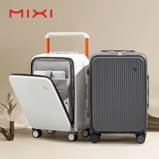 Mixi Carry On Luggage With Laptop Pocket Aluminum Frame