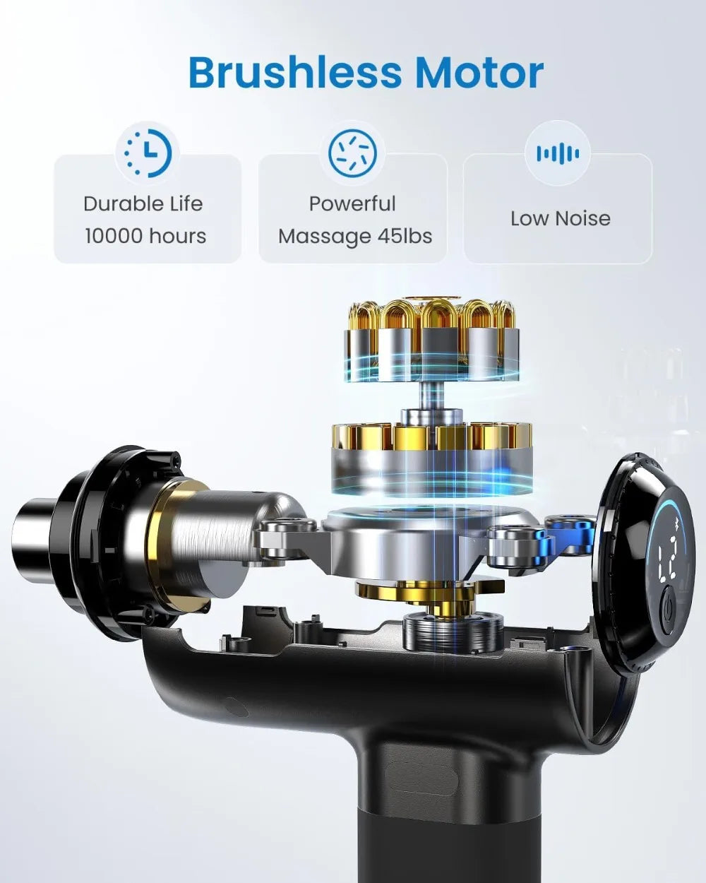 Percussion Massage Gun With 5 Speeds And App Control