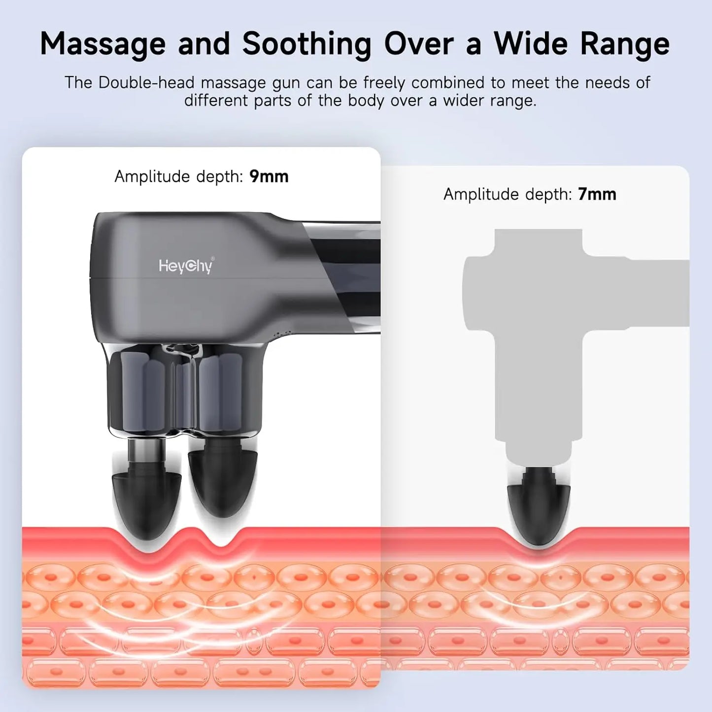 Massage Gun With Dual Heads And Five Speeds For Relief
