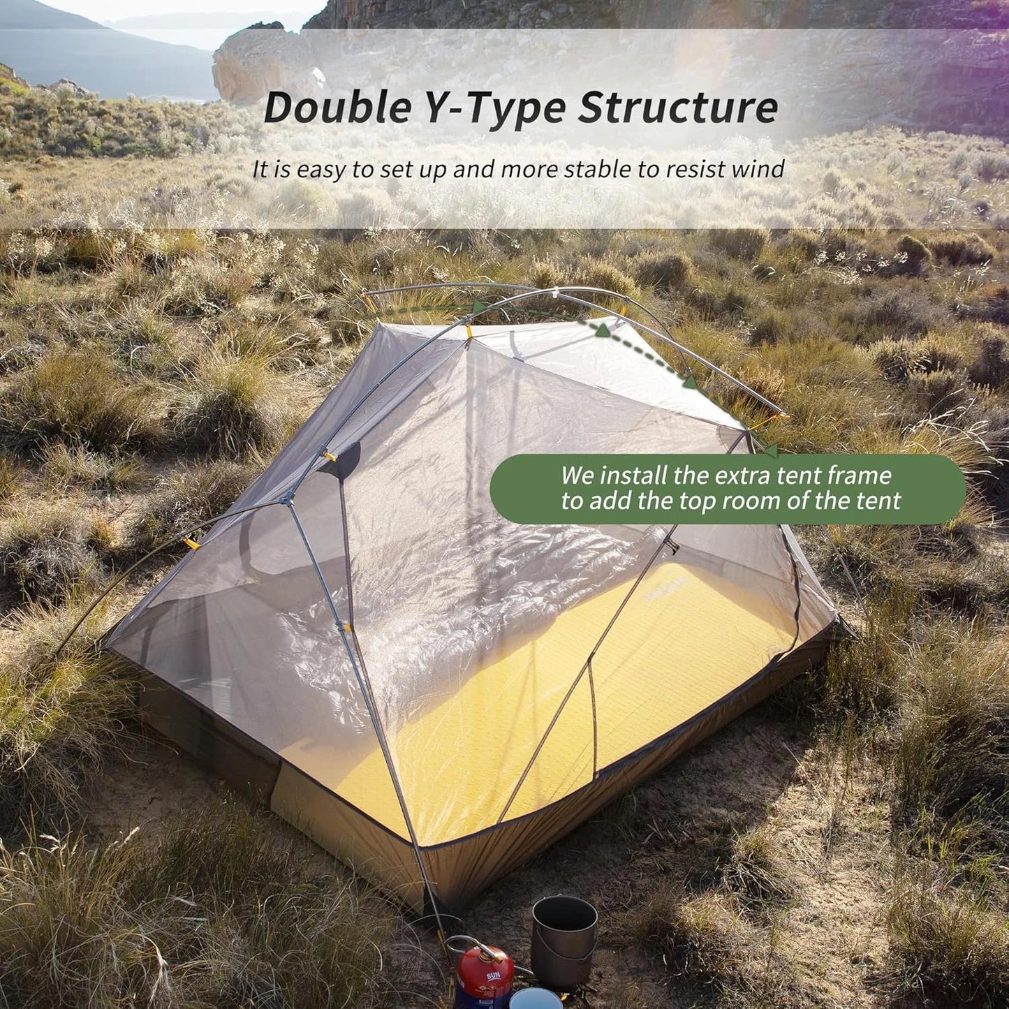 Naturehike Mongar Two Person Backpacking Tent Ultralight Waterproof