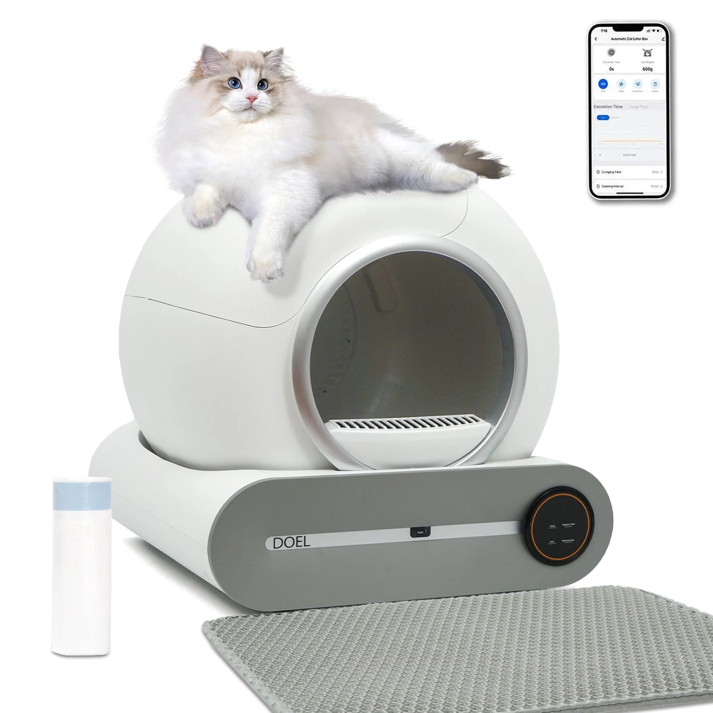 DOEL Self Cleaning Cat Litter Box Automatic With App Control