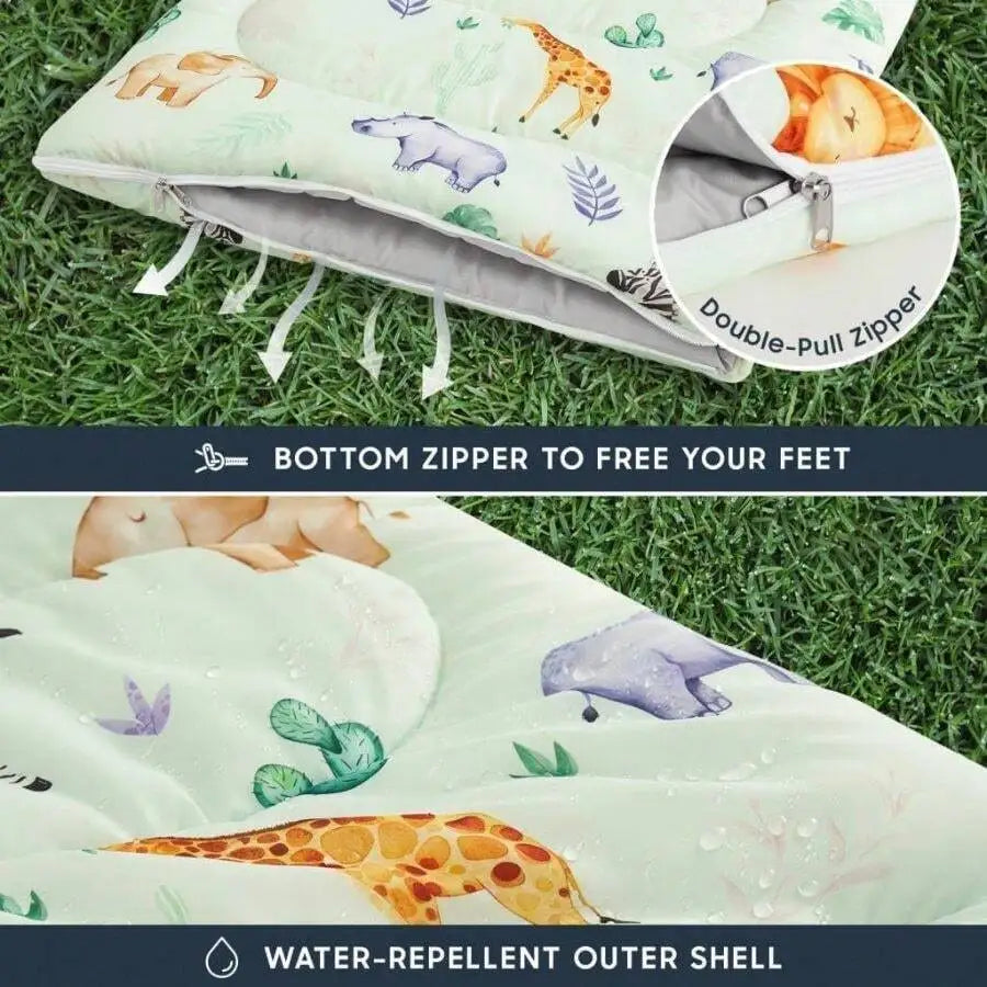 Portable Lightweight Sleeping Bag With Backpack Straps For Three Season