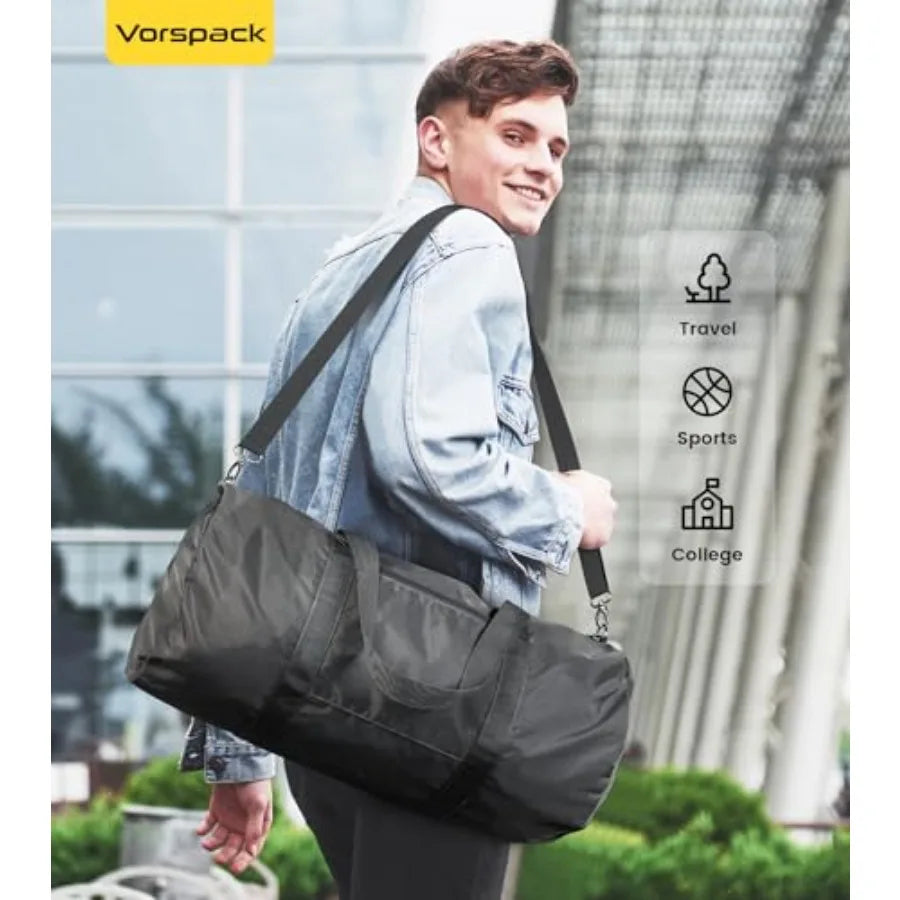 Foldable Nylon Duffle Bag For Travel And Gym Lightweight