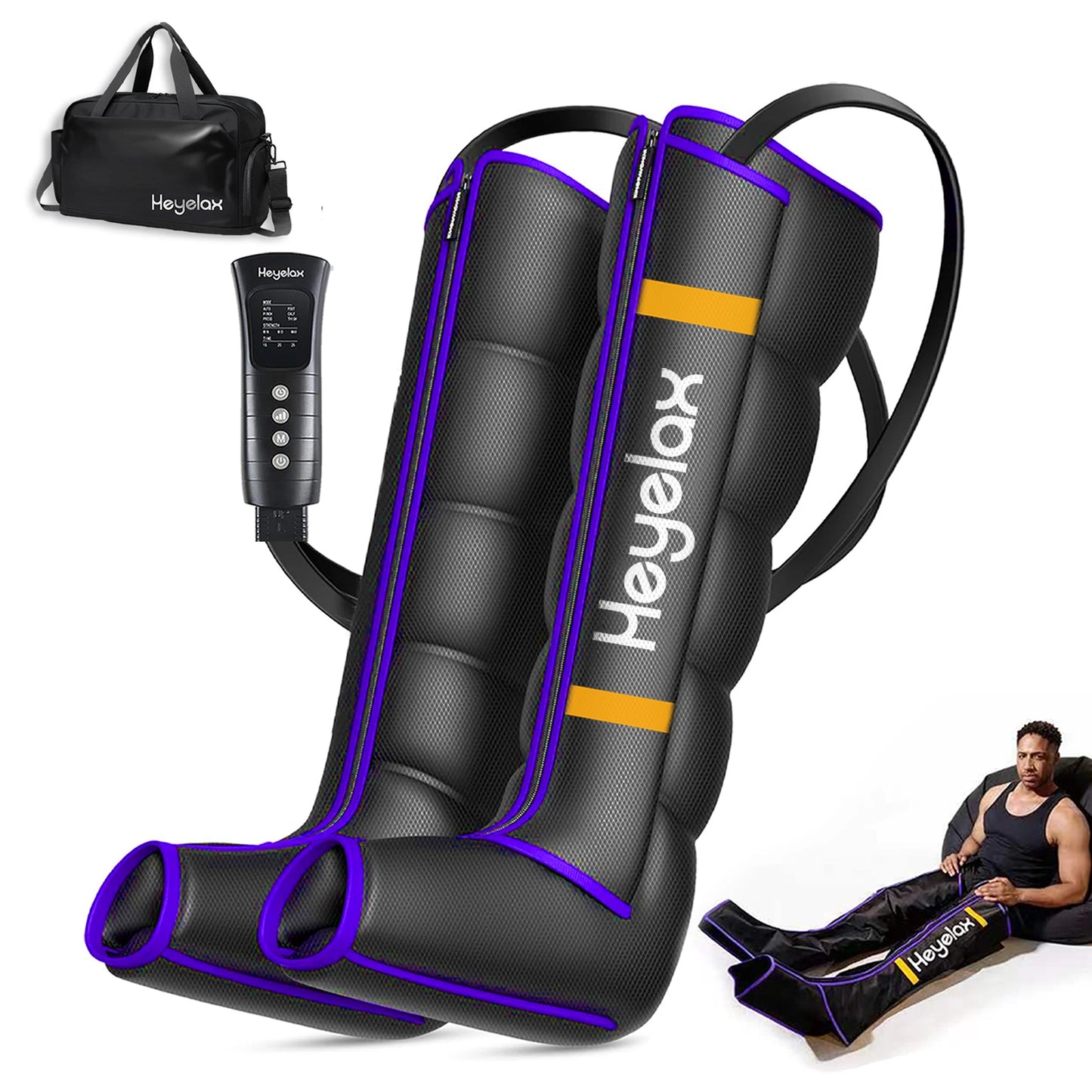 Heyelax Leg Compression Massager for Circulation and Recovery