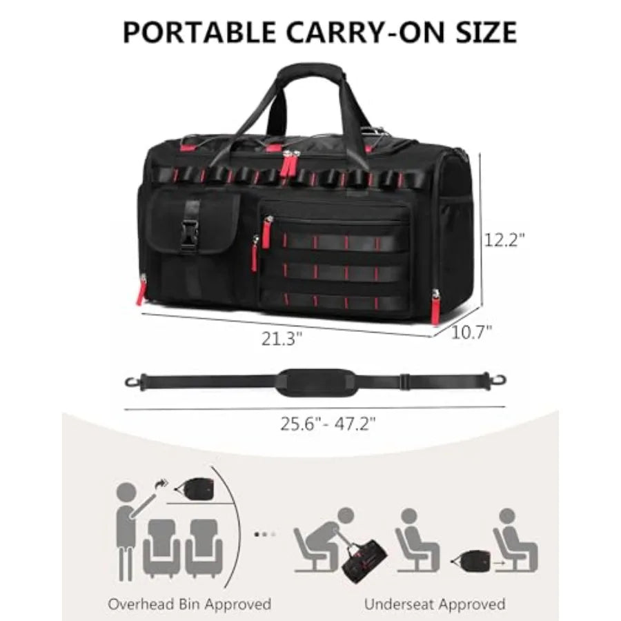Unisex Gym Duffle Bag With Shoe Compartment And Laptop Sleeve
