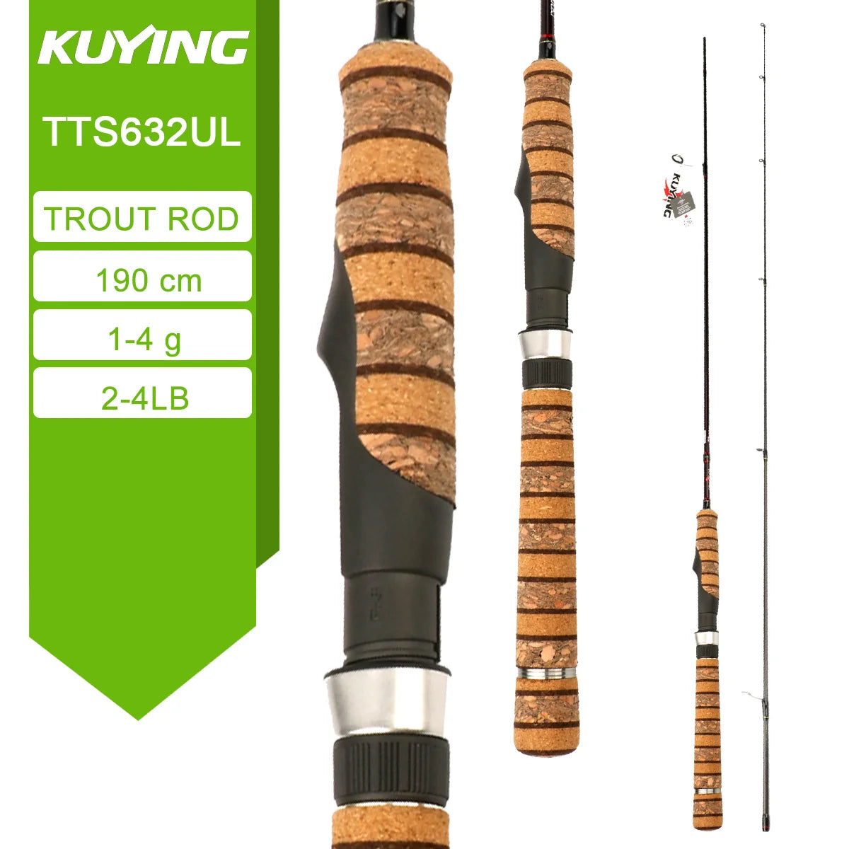 Kuying Teton Spinning Casting Rod BFS Carbon 0.8 to 8g
