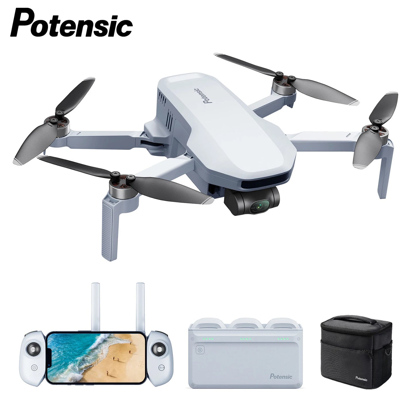 Potensic C0 Mini Drone With 3-Axis Gimbal 4K Camera GPS Atom