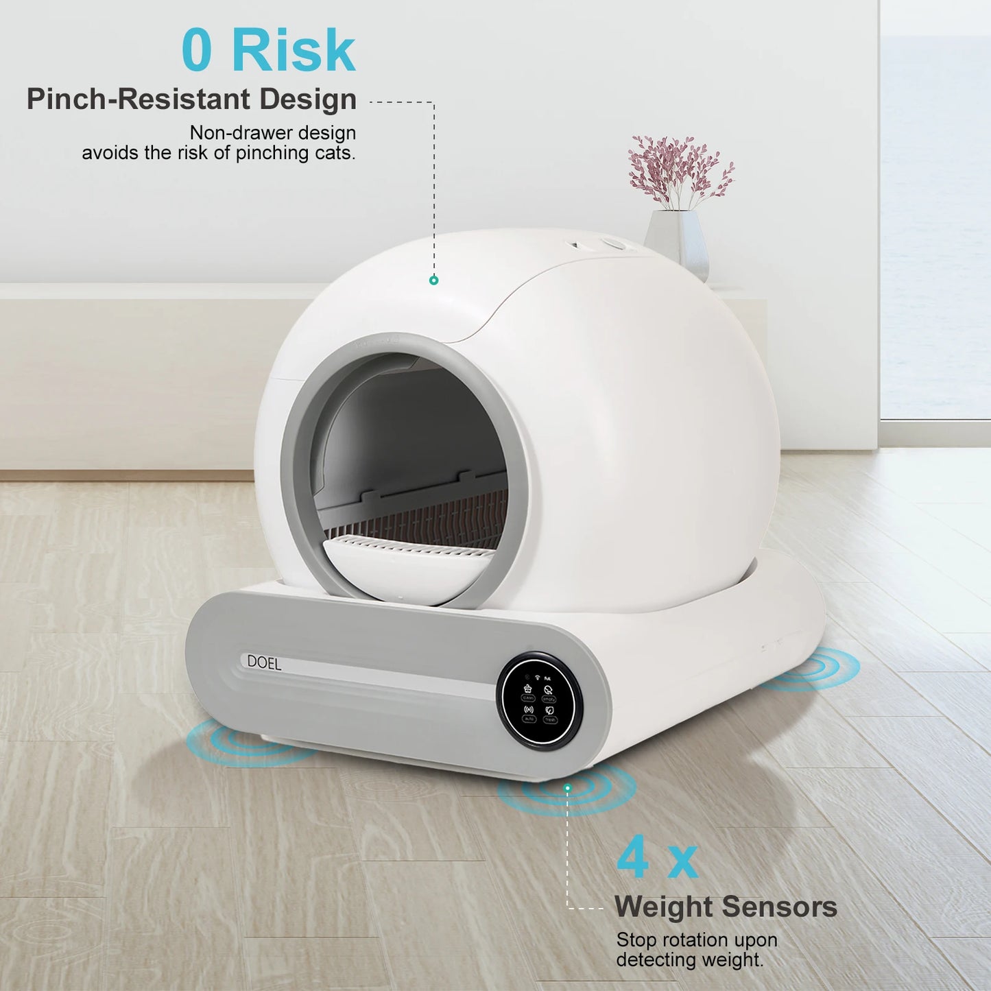 DOEL Self Cleaning Cat Litter Box Automatic With App Control