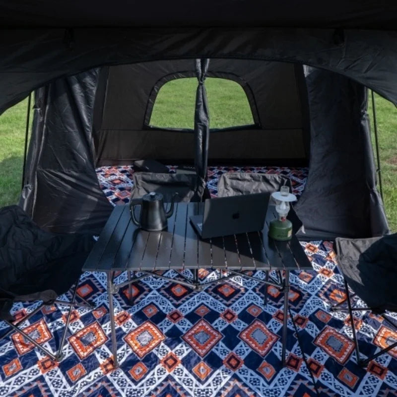 8 Person Family Camping Tent With Extendable Canopy Mosquito Proof