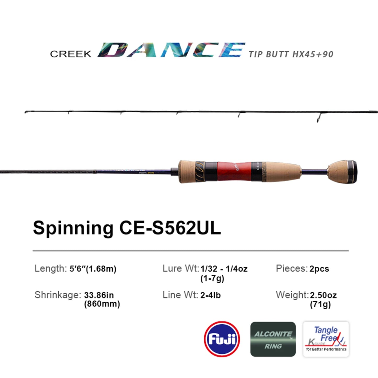 PureLure Creek Dance Trout Rod BFS Spinning Ultra Light
