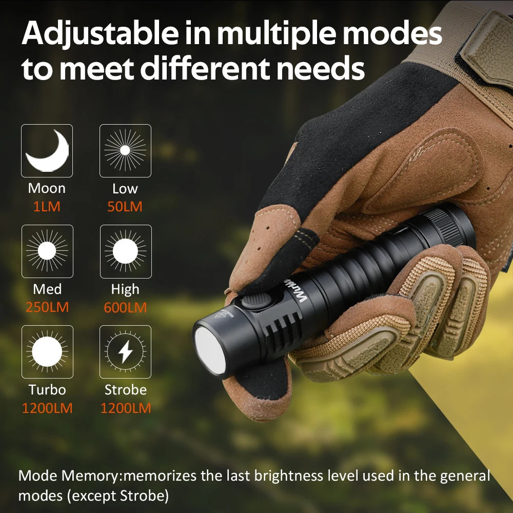 Wurkkos FC11C USB-C Rechargeable 18650 EDC Flashlight IP68