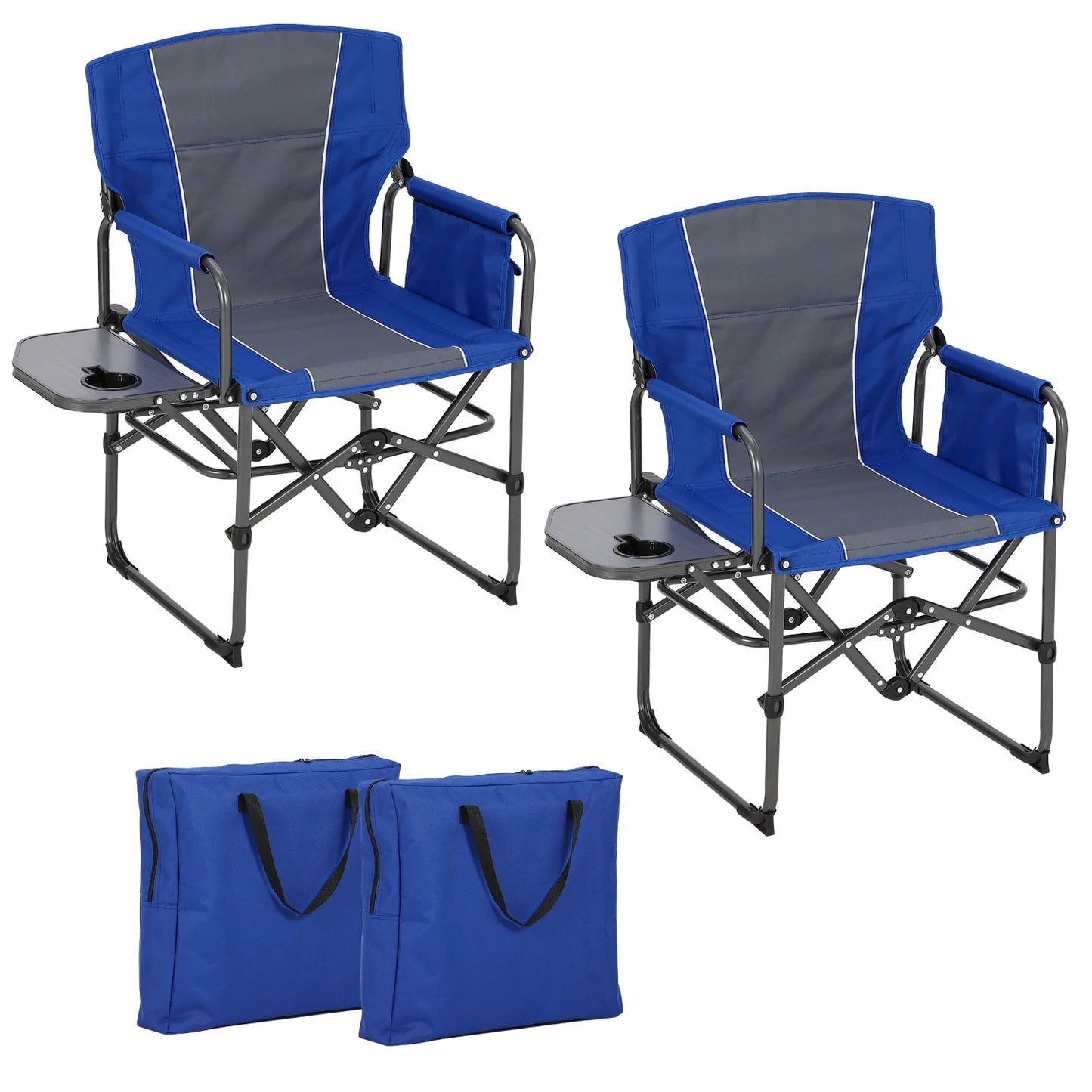HiMISS Oversized Heavy Duty Folding Directors Chair 400 Pound Capacity