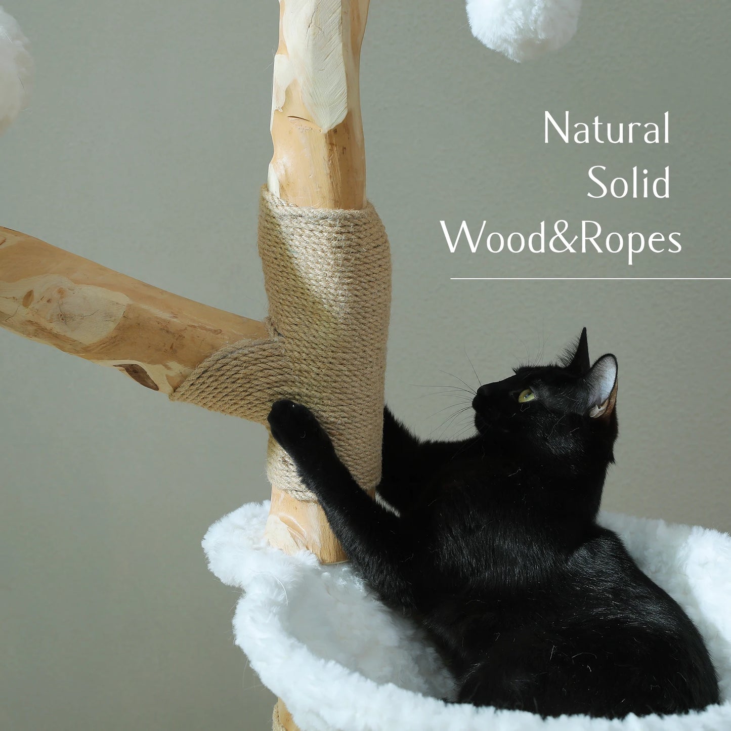 PAWZ Road Cat Tree Tower With Sisal Scratching Post Wicker Basket Bed