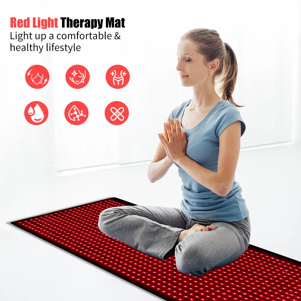 Full Body Red Light Therapy Mat Infrared LED Blanket For Pain Relief