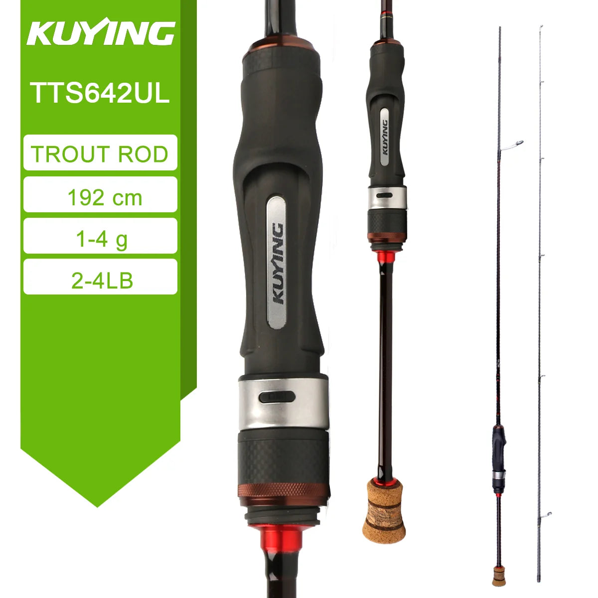 Kuying Teton Spinning Casting Rod BFS Carbon 0.8 to 8g