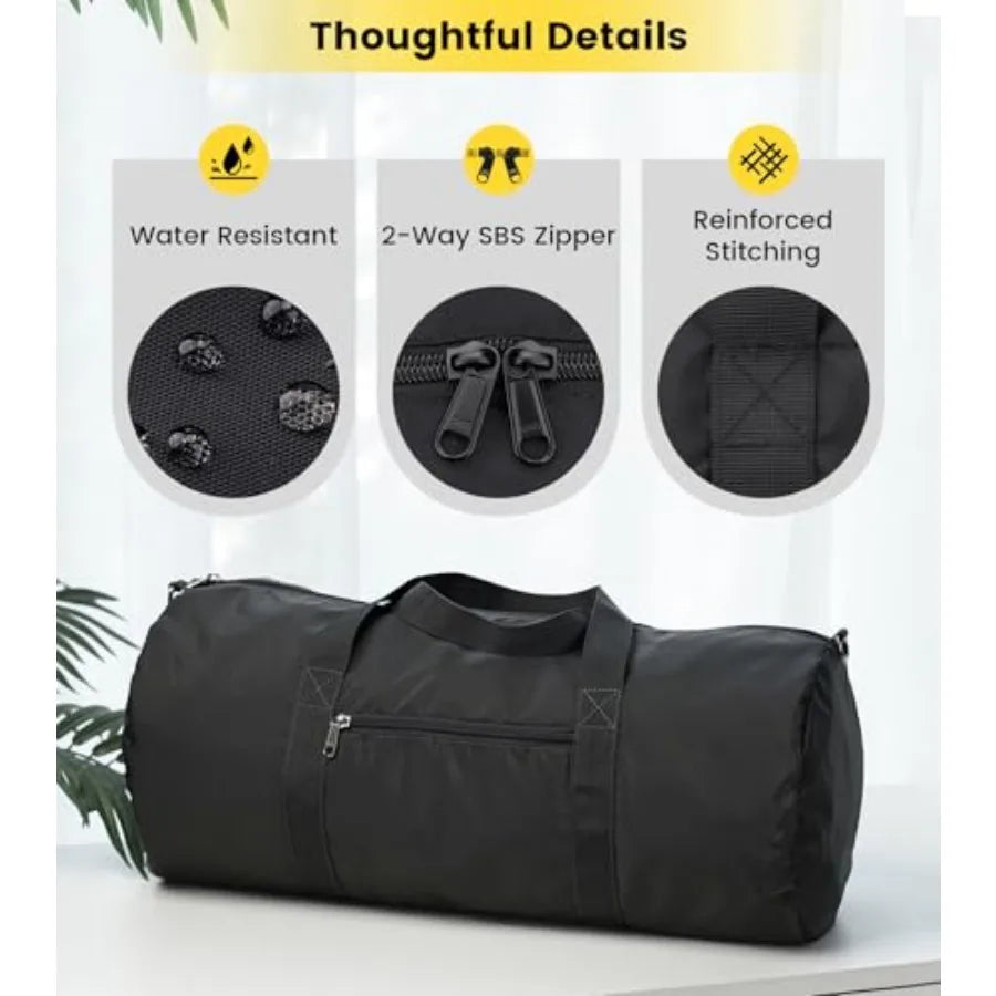 Foldable Nylon Duffle Bag For Travel And Gym Lightweight